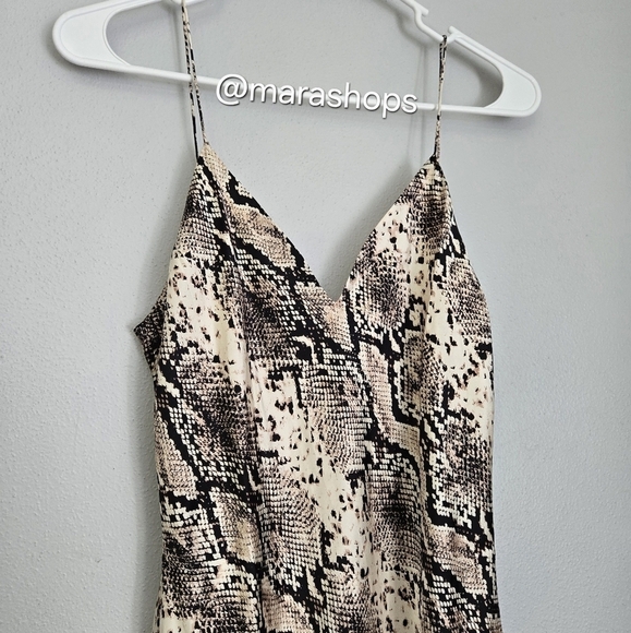 CAMI NYC The Raven Snakeprint Python Silk Slip Dress - Picture 4 of 8